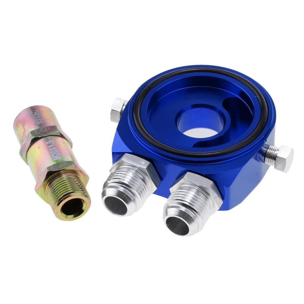 Max M20x1.5 Oil Gauge Filter Cooler Sandwich Plate Thermostat Adapter Blue - Aladdin Shoppers