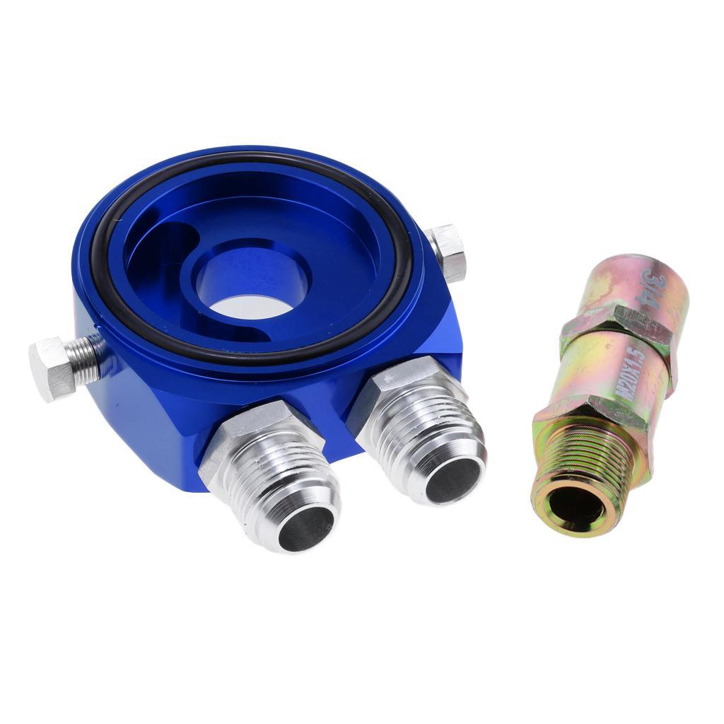 Max M20x1.5 Oil Gauge Filter Cooler Sandwich Plate Thermostat Adapter Blue - Aladdin Shoppers