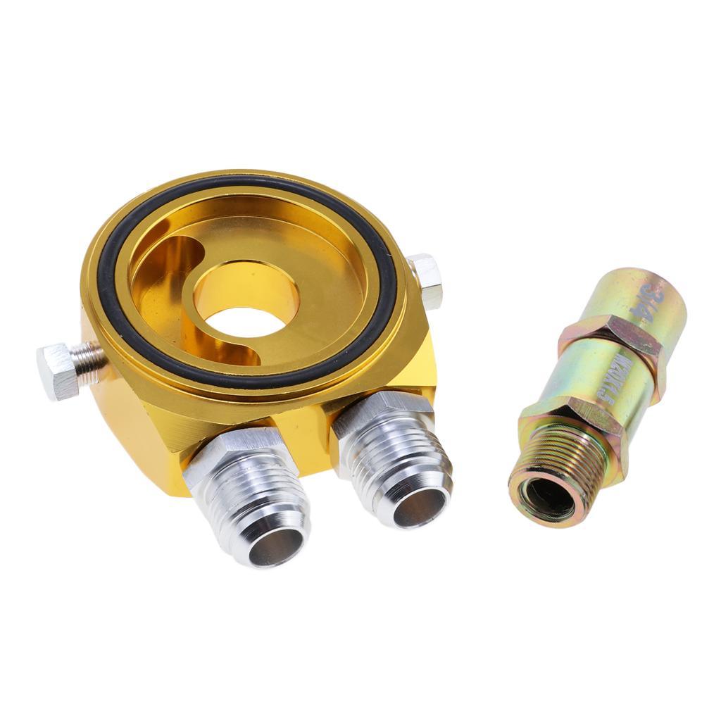 Max M20x1.5 Oil Gauge Filter Cooler Sandwich Plate Thermostat Adapter Golden - Aladdin Shoppers