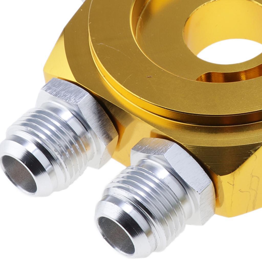 Max M20x1.5 Oil Gauge Filter Cooler Sandwich Plate Thermostat Adapter Golden - Aladdin Shoppers