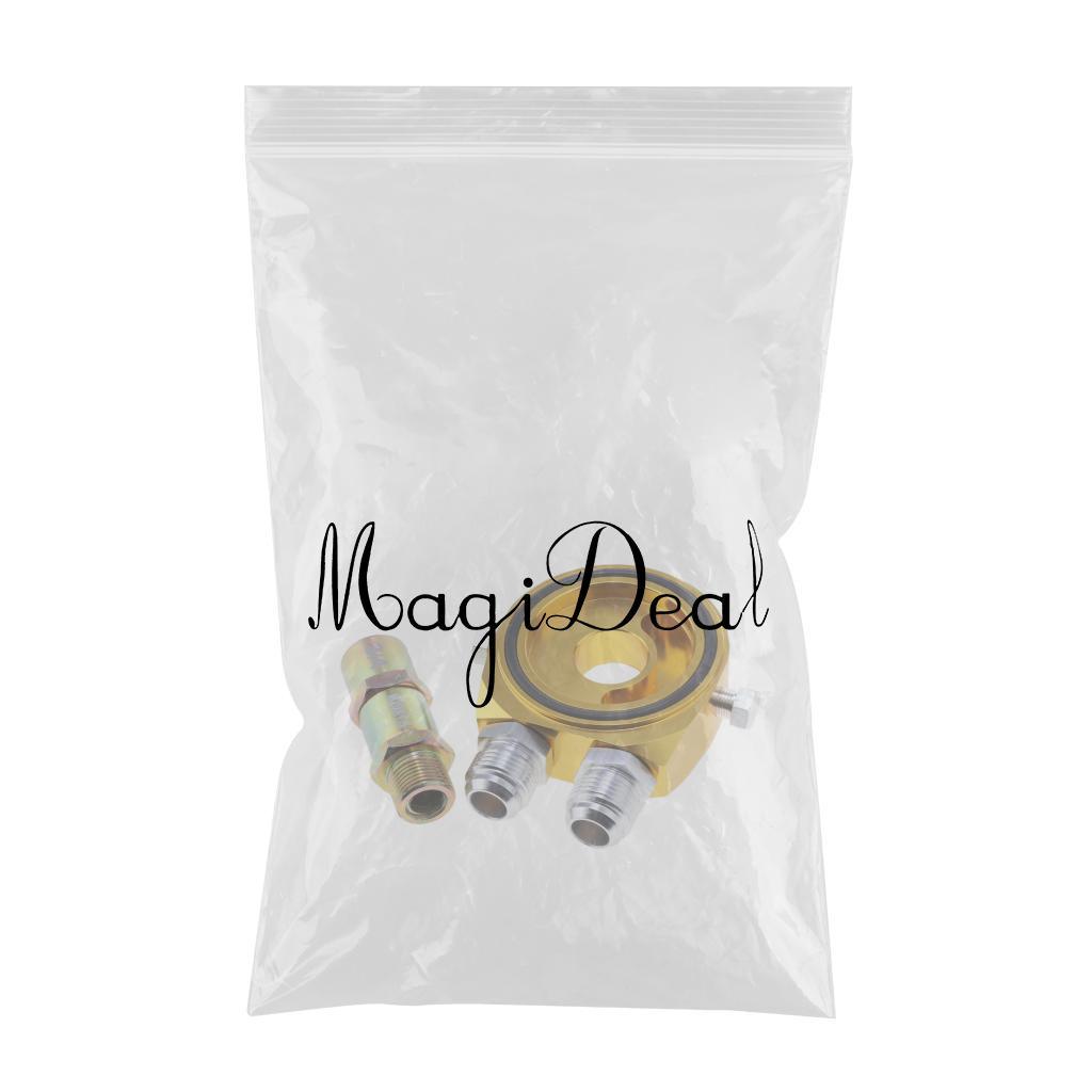 Max M20x1.5 Oil Gauge Filter Cooler Sandwich Plate Thermostat Adapter Golden - Aladdin Shoppers