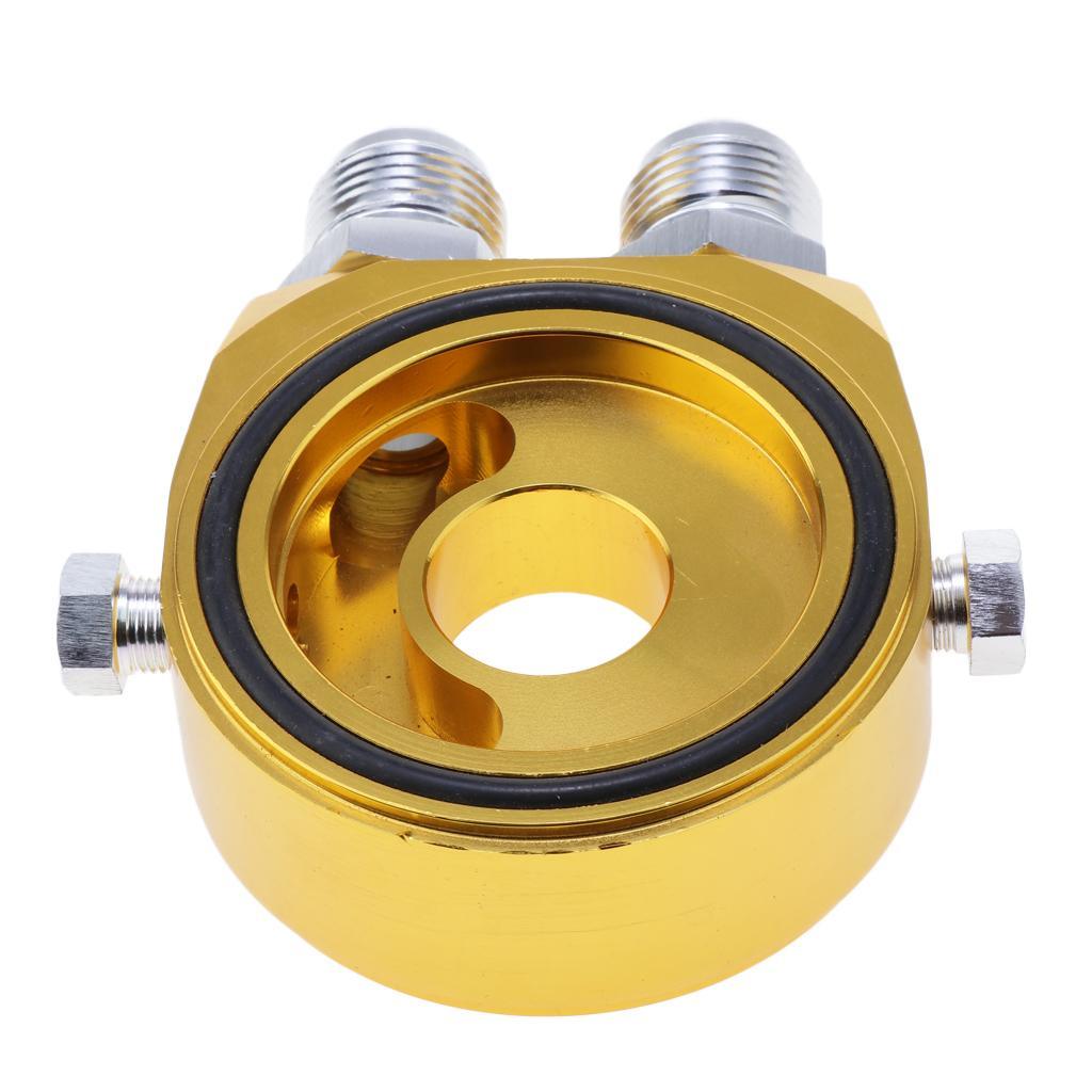 Max M20x1.5 Oil Gauge Filter Cooler Sandwich Plate Thermostat Adapter Golden - Aladdin Shoppers