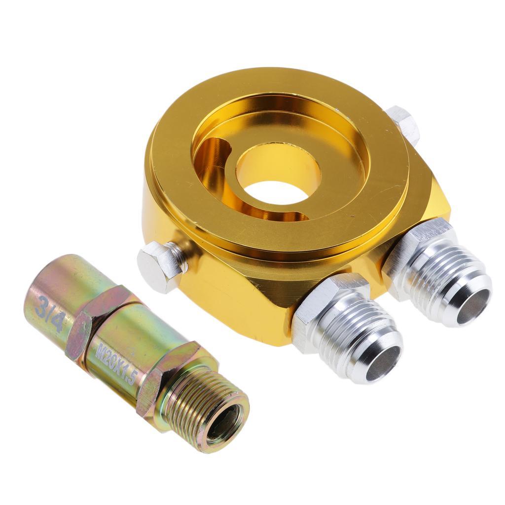 Max M20x1.5 Oil Gauge Filter Cooler Sandwich Plate Thermostat Adapter Golden - Aladdin Shoppers