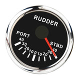 Max Marine Boat 52mm 2" Display Hull Azimuth and Rudder Angle Meter Black Dial - Aladdin Shoppers