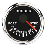 Max Marine Boat 52mm 2" Display Hull Azimuth and Rudder Angle Meter Black Dial - Aladdin Shoppers