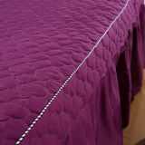 Max Massage Cosmetic Table Valance Sheet Cover with Hole 73x28inch Purple - Aladdin Shoppers