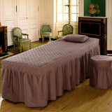 Max Massage Cosmetic Table Valance Sheet Cover with Hole 75x28inch Coffee - Aladdin Shoppers