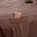 Max Massage Cosmetic Table Valance Sheet Cover with Hole 75x28inch Coffee - Aladdin Shoppers
