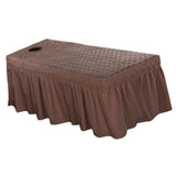 Max Massage Cosmetic Table Valance Sheet Cover with Hole 75x28inch Coffee - Aladdin Shoppers