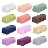 Max Massage Cosmetic Table Valance Sheet Cover with Hole 75x28inch White - Aladdin Shoppers