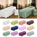 Max Massage Cosmetic Table Valance Sheet Cover with Hole 75x28inch White - Aladdin Shoppers