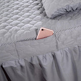 Max Massage Cosmetic Table Valance Sheet Cover with Hole 75x31inch Gray - Aladdin Shoppers