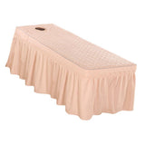 Max Massage Cosmetic Table Valance Sheet Cover with Hole 75x31inch Jade Pink - Aladdin Shoppers
