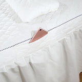 Max Massage Cosmetic Table Valance Sheet Cover with Hole 75x31inch White - Aladdin Shoppers