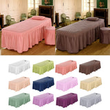 Max Massage Cosmetic Table Valance Sheet Cover with Hole 75x31inch White - Aladdin Shoppers