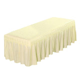Max Massage Cosmetic Table Valance Sheet Cover with Hole Beige-180x60cm - Aladdin Shoppers