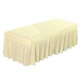 Max Massage Cosmetic Table Valance Sheet Cover with Hole Beige-185x70cm - Aladdin Shoppers