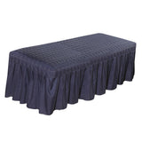 Max Massage Cosmetic Table Valance Sheet Cover with Hole Dark Blue-185x70cm - Aladdin Shoppers