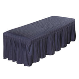 Max Massage Cosmetic Table Valance Sheet Cover with Hole Dark Blue-185x70cm - Aladdin Shoppers
