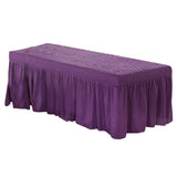 Max Massage Table Skirt Beauty Bed Cover Valance Sheet Dark Purple - Aladdin Shoppers