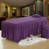 Max Massage Table Skirt Beauty Bed Cover Valance Sheet Dark Purple - Aladdin Shoppers