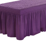 Max Massage Table Skirt Beauty Bed Cover Valance Sheet Dark Purple - Aladdin Shoppers