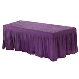 Max Massage Table Skirt Beauty Bed Cover Valance Sheet Dark Purple - Aladdin Shoppers