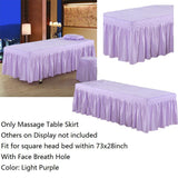 Max Massage Table Skirt Beauty Bed Cover Valance Sheet Light Purple - Aladdin Shoppers