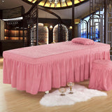 Max Massage Table Skirt Beauty Bed Cover Valance Sheet Red_1 - Aladdin Shoppers