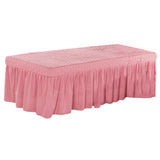 Max Massage Table Skirt Beauty Bed Cover Valance Sheet Red_1 - Aladdin Shoppers