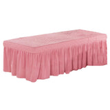 Max Massage Table Skirt Beauty Bed Cover Valance Sheet Red_1 - Aladdin Shoppers