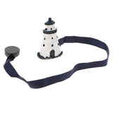 Max Mediterranean Style Magnetic Decorative Curtain Tiebacks Lighthouse-White