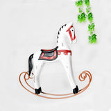 Max Mini Wooden Rocking Horse Kids Toys Desktop Ornament White - Aladdin Shoppers