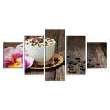 Max Modern 5 Panels Paintings on Canvas Wall Art Landscape Flower 2 - Aladdin Shoppers