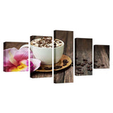 Max Modern 5 Panels Paintings on Canvas Wall Art Landscape Flower 2 - Aladdin Shoppers