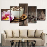 Max Modern 5 Panels Paintings on Canvas Wall Art Landscape Flower 2 - Aladdin Shoppers