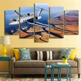 Max Modern 5 Panels Paintings on Canvas Wall Art Landscape Flying Plane - Aladdin Shoppers