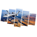 Max Modern 5 Panels Paintings on Canvas Wall Art Landscape Flying Plane - Aladdin Shoppers