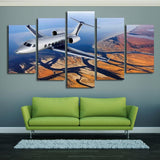 Max Modern 5 Panels Paintings on Canvas Wall Art Landscape Flying Plane - Aladdin Shoppers