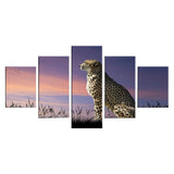 Max Modern 5 Panels Paintings on Canvas Wall Art Landscape Leopoard - Aladdin Shoppers