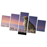 Max Modern 5 Panels Paintings on Canvas Wall Art Landscape Leopoard - Aladdin Shoppers