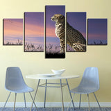 Max Modern 5 Panels Paintings on Canvas Wall Art Landscape Leopoard - Aladdin Shoppers