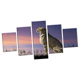 Max Modern 5 Panels Paintings on Canvas Wall Art Landscape Leopoard - Aladdin Shoppers