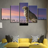 Max Modern 5 Panels Paintings on Canvas Wall Art Landscape Leopoard - Aladdin Shoppers