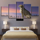 Max Modern 5 Panels Paintings on Canvas Wall Art Landscape Leopoard - Aladdin Shoppers
