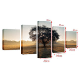 Max Modern 5 Panels Paintings on Canvas Wall Art Landscape Sunrise - Aladdin Shoppers