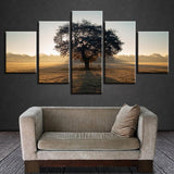 Max Modern 5 Panels Paintings on Canvas Wall Art Landscape Sunrise - Aladdin Shoppers