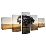 Max Modern 5 Panels Paintings on Canvas Wall Art Landscape Sunrise - Aladdin Shoppers