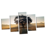 Max Modern 5 Panels Paintings on Canvas Wall Art Landscape Sunrise - Aladdin Shoppers