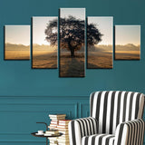Max Modern 5 Panels Paintings on Canvas Wall Art Landscape Sunrise - Aladdin Shoppers